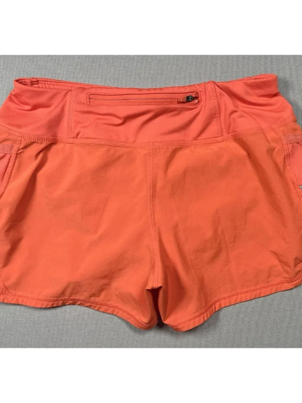 Athleta Ready To Go Orange Athletic Mid Rise Shorts Inseam 3.5